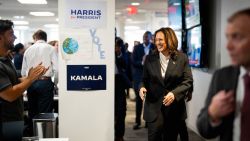 US Vice President Kamala Harris greets staff at campaign headquarters in Wilmington, Delaware on July 22, 2024. Harris on Monday won the crucial backing of Democratic heavyweight Nancy Pelosi to lead the party against Donald Trump in November after Joe Biden's stunning exit from the 2024 race. As the endorsements stacked up, the 59-year-old Harris made her first public appearance since Biden's announcement in a ceremony at the White House where she warmly praised the outgoing president's "unmatched" achievements. (Photo by Erin SCHAFF / POOL / AFP)