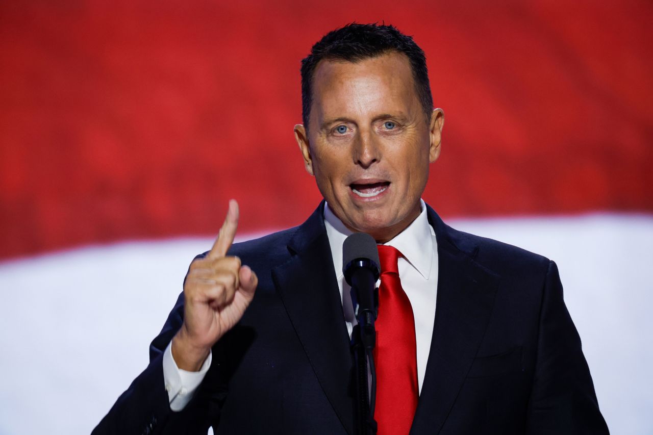 Ric Grenell speaks at the Republican National Convention in Milwaukee on July 17.