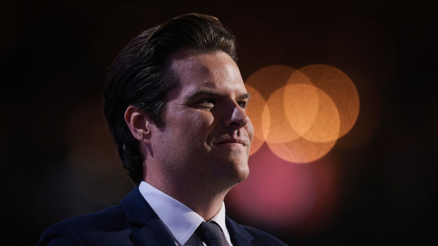 Florida Rep. Matt Gaetz speaks at the Republican National Convention in Milwaukee on July 17, 2024.