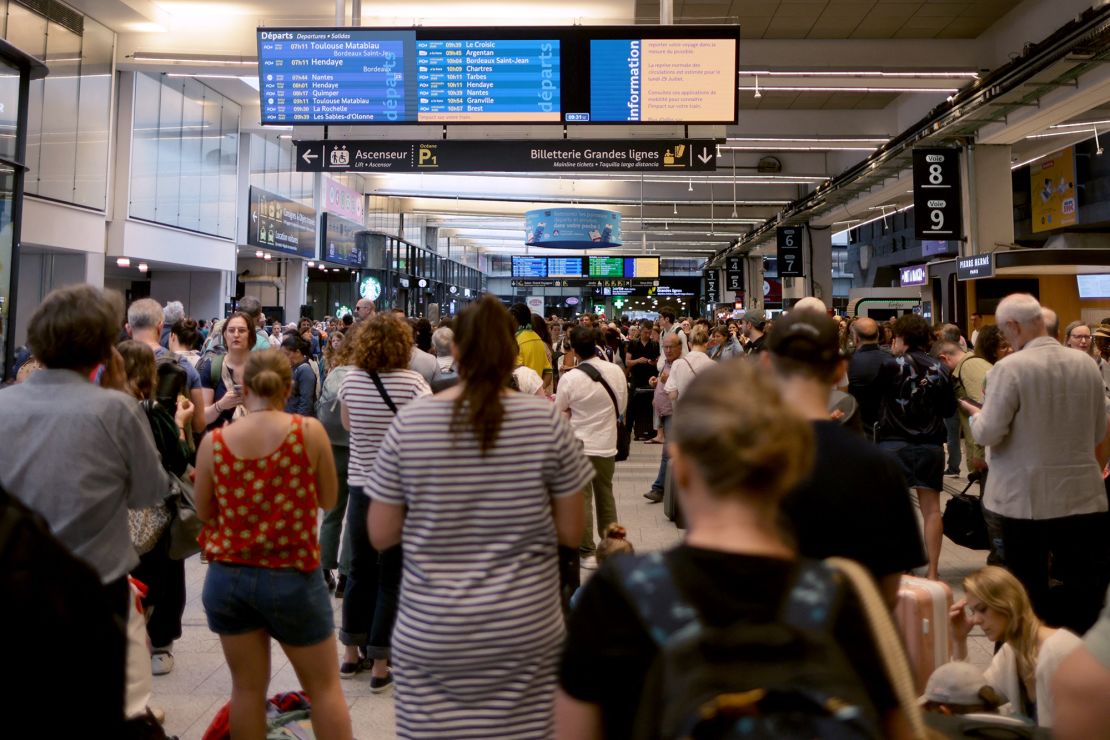 Passengers at the Gare Montparnasse in Paris on Friday.