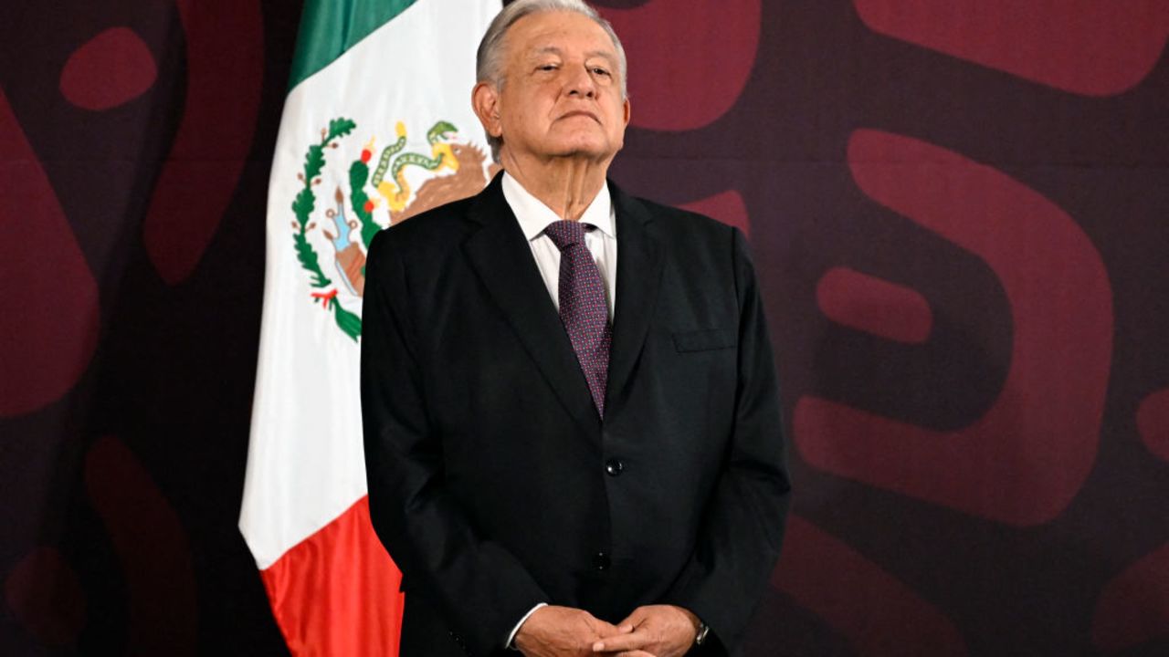 Mexico's President Andres Manuel Lopez Obrador listens to Mexican Security Secretary Rosa Icela Rodriguez (out of frame) during his usual morning press conference at the National Palace in Mexico City on July 26, 2024. Mexican authorities did not participate in the arrest of Ismael "Mayo" Zambada, co-founder of the Sinaloa cartel, and a son of Joaquin "El Chapo" Guzman, carried out on July 25 in Texas by US authorities, the Mexican Security Secretary announced on Friday. (Photo by ALFREDO ESTRELLA / AFP) (Photo by ALFREDO ESTRELLA/AFP via Getty Images)