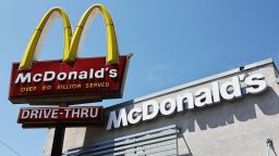 The McDonald's logo is displayed at a restaurant in Burbank, California, on July 22, 2024.