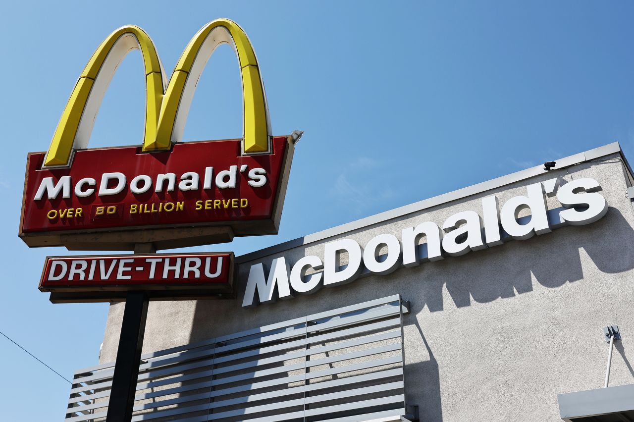 The McDonald's logo is displayed at a restaurant in Burbank, California, on July 22.