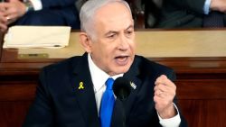 WASHINGTON, DC - JULY 24:  Israeli Prime Minister Benjamin Netanyahu addresses a joint meeting of Congress in the chamber of the House of Representatives at the U.S. Capitol on July 24, 2024 in Washington, DC. Netanyahu’s visit occurs as the Israel-Hamas war reaches nearly ten months. A handful of Senate and House Democrats boycotted the remarks over Israel’s treatment of Palestine. (Photo by Kent Nishimura/Getty Images)