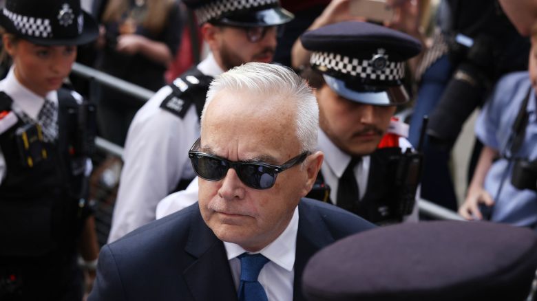 Former BBC broadcaster Huw Edwards arrives at Westminster Magistrates' Court on Wednesday.