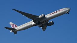 A Qatar Airways plane is departing Melbourne Airport in Melbourne, Australia, on July 31, 2024. Regional Express Holdings Limited and a number of its subsidiaries, including REX Airlines, are entering voluntary administration at Tullamarine Airport in Melbourne on July 31, 2024. (Photo by Morgan Hancock/NurPhoto via Getty Images)