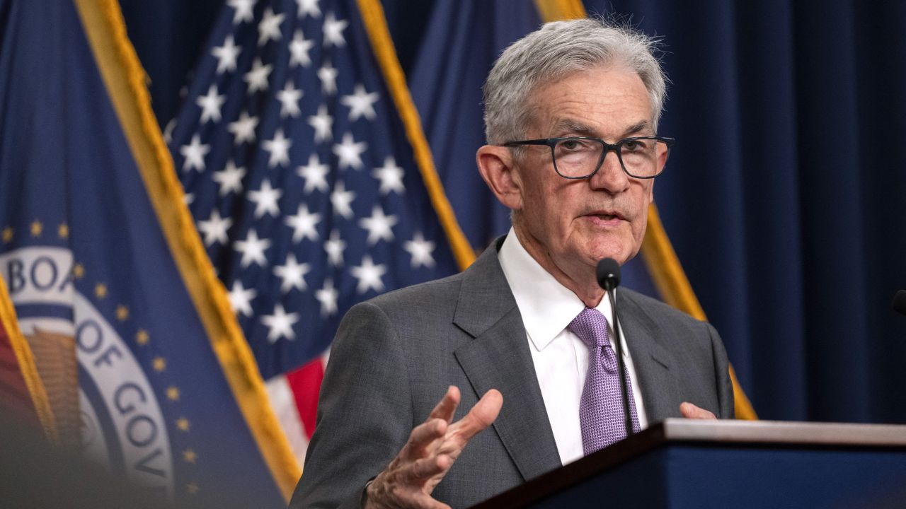 US Federal Reserve Chairman Jerome Powell speaks during a news conference after a Federal Open Market Committee meeting at the Federal Reserve in Washington, DC, on July 31, 2024.