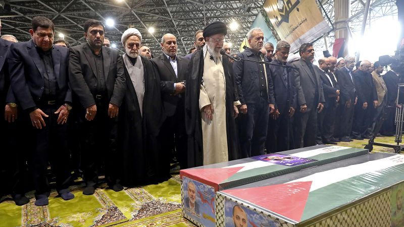 Hamas political chief to be buried in Qatar as Iran vows retaliation: Live updates | CNN