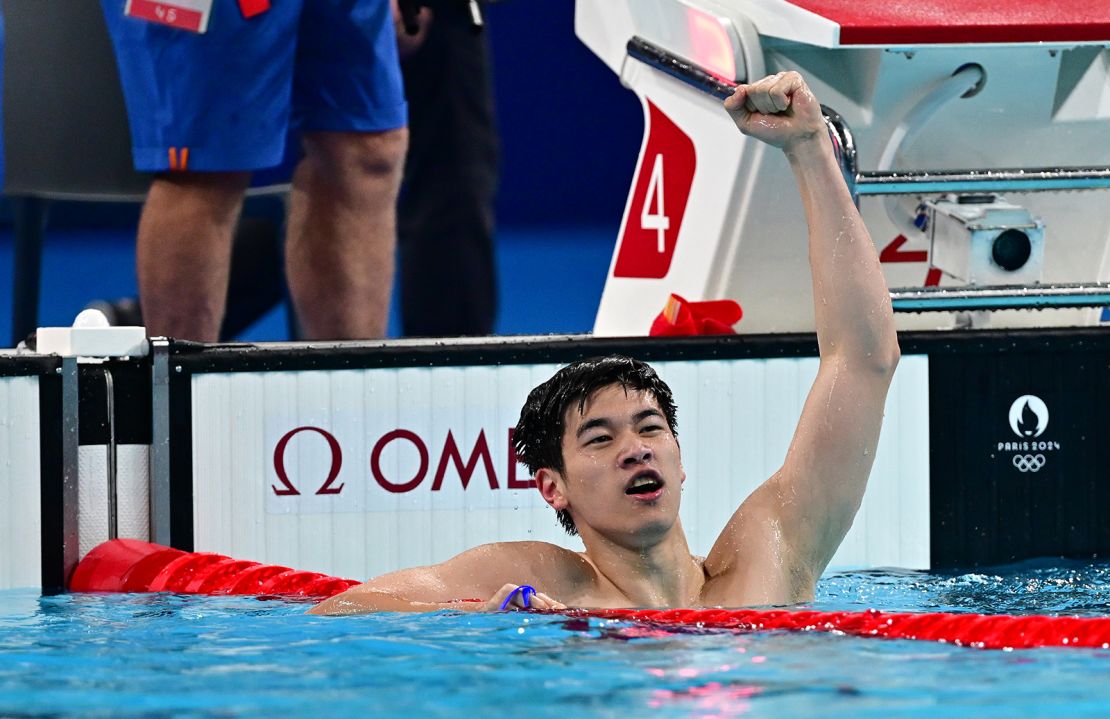 Chinese swimmer Pan Zhanle broke the world record in the men's 100m freestyle at the Paris Olympics on July 31, 2024.