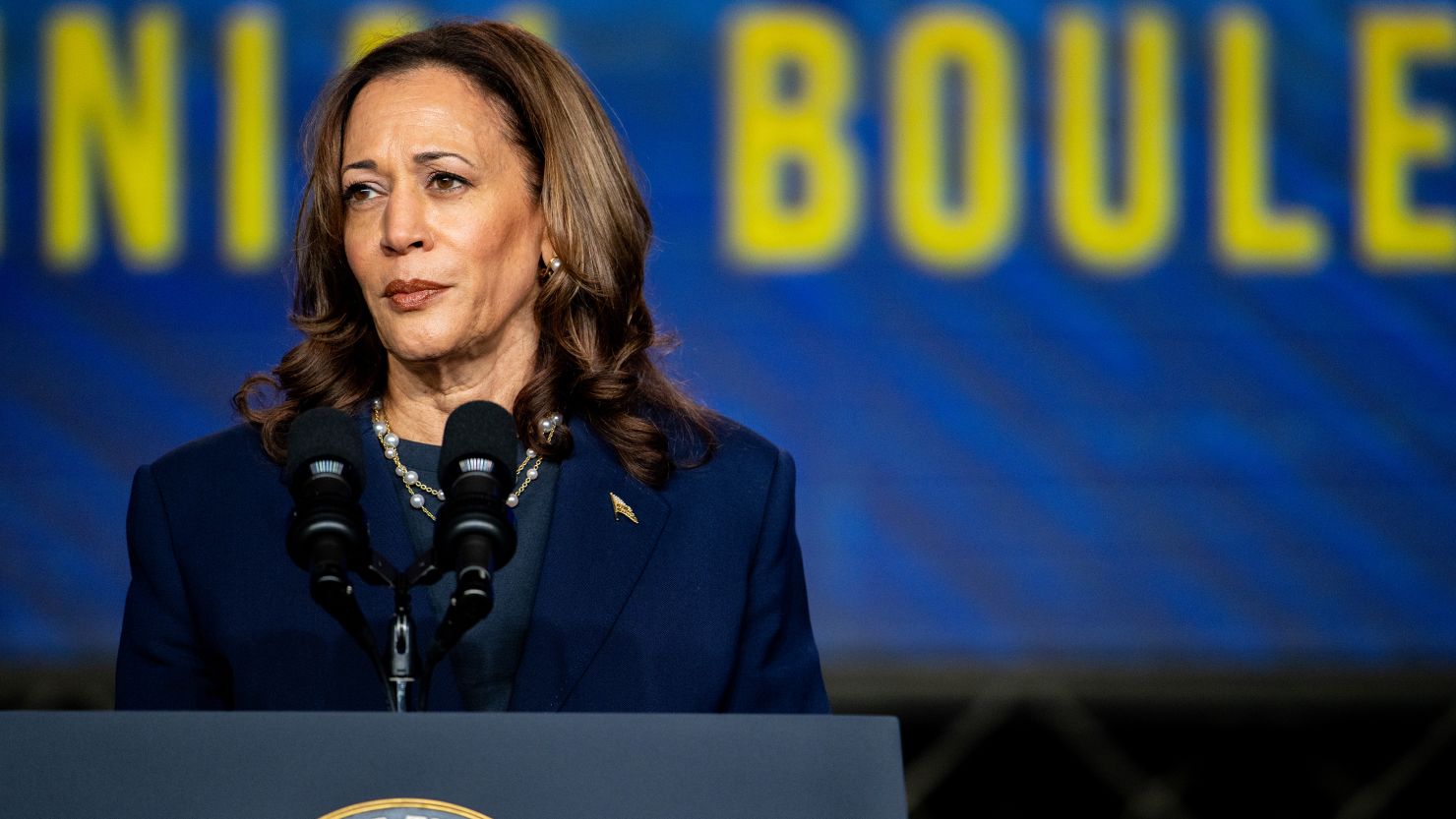 HOUSTON, TEXAS - JULY 31: Democratic Presidential candidate, U.S. Vice President Kamala Harris delivers remarks during the Sigma Gamma Rho's 60th International Biennial Boule at the George R. Brown Convention Center on July 31, 2024 in Houston, Texas. Vice President Harris continues campaigning around the country against Republican presidential nominee, former President Donald Trump ahead of the November 5 presidential election. (Photo by Brandon Bell/Getty Images)