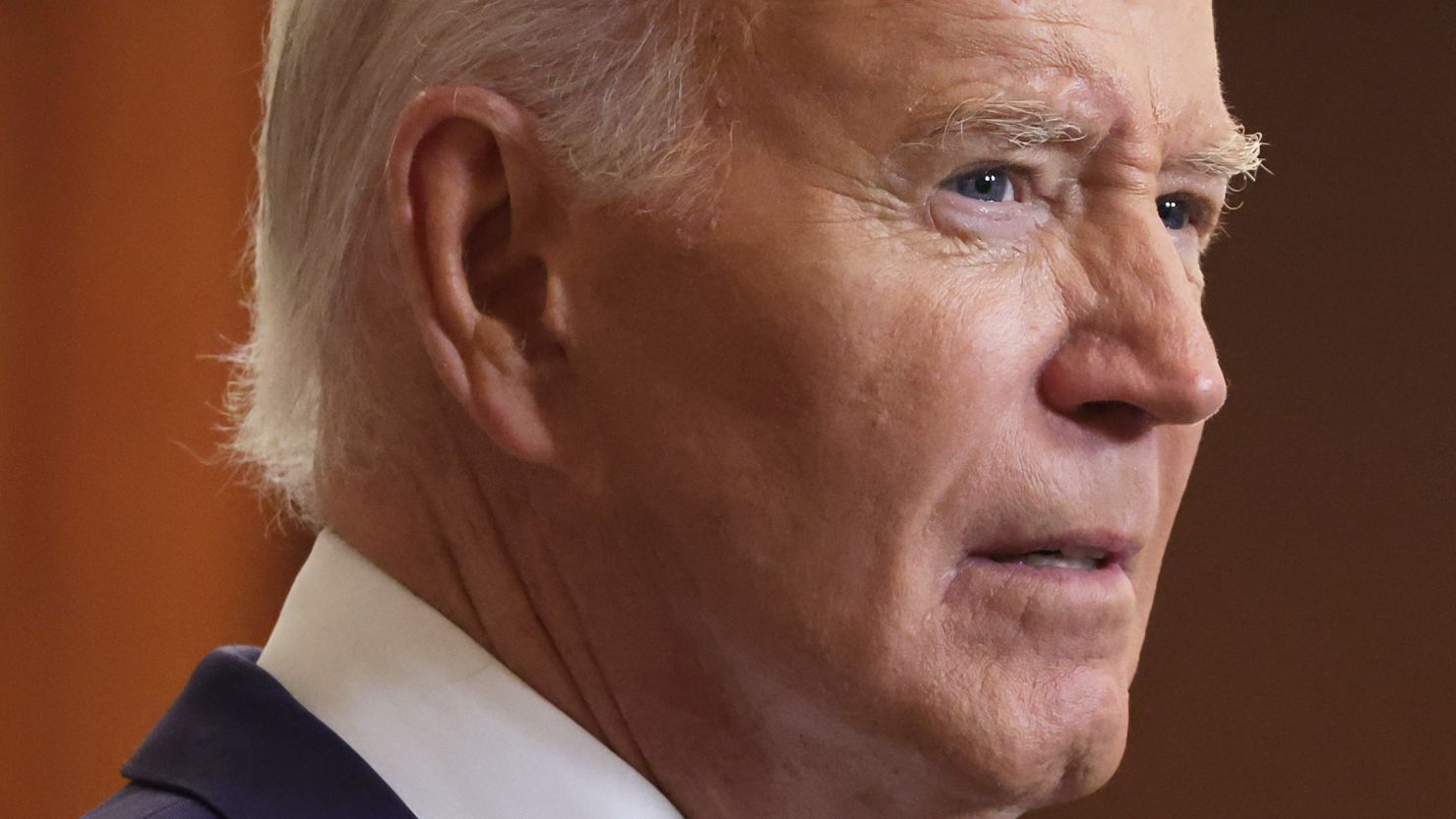 US President Joe Biden delivers remarks on the release of Wall Street Journal reporter Evan Gershkovich and former US Marine Paul Whelan from Russian captivity, in the State Dining Room at the White House on August 1, 2024, in Washington, DC.