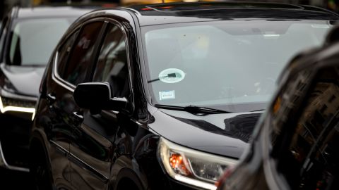 Uber signage on a vehicle in New York, US, on Thursday, Aug. 8, 2024.
