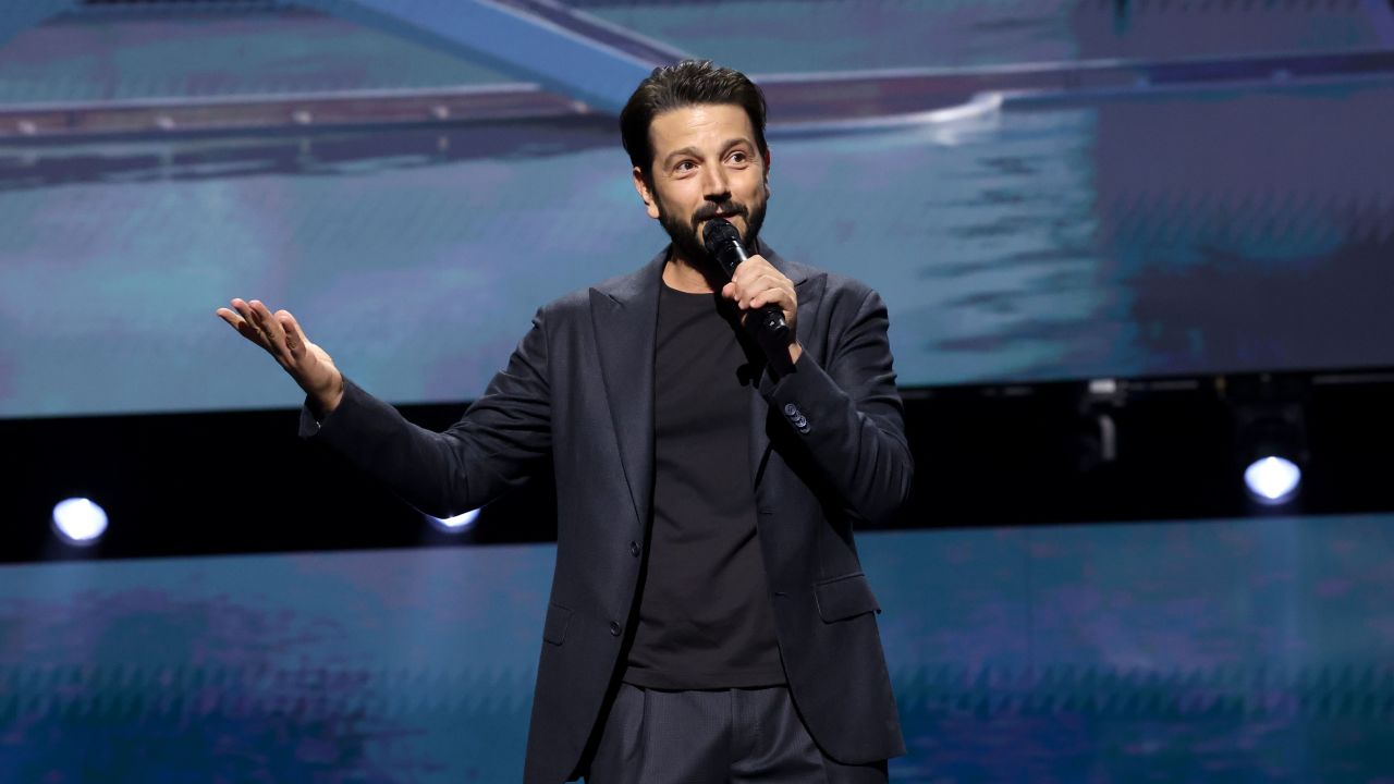 ANAHEIM, CALIFORNIA - AUGUST 09: Diego Luna appears at the Disney Entertainment Showcase at D23: The Ultimate Disney Fan Event in Anaheim, California on August 09, 2024. (Photo by Jesse Grant/Getty Images for Disney)