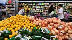 People shop at a grocery store on August 14, 2024 in Rosemead, California. US consumer inflation eased slightly in July, according to US Labor Department data published on August 14, 2024,, its smallest 12-month increase since March 2021 and a positive sign for the Federal Reserve as it weighs cutting interest rates. The consumer price index (CPI) rose 2.9 percent last month from a year ago, the Labor Department said in a statement, while a measure that strips out volatile food and energy costs cooled to an annual rate of 3.2 percent. (Photo by Frederic J. BROWN / AFP) (Photo by FREDERIC J. BROWN/AFP via Getty Images)