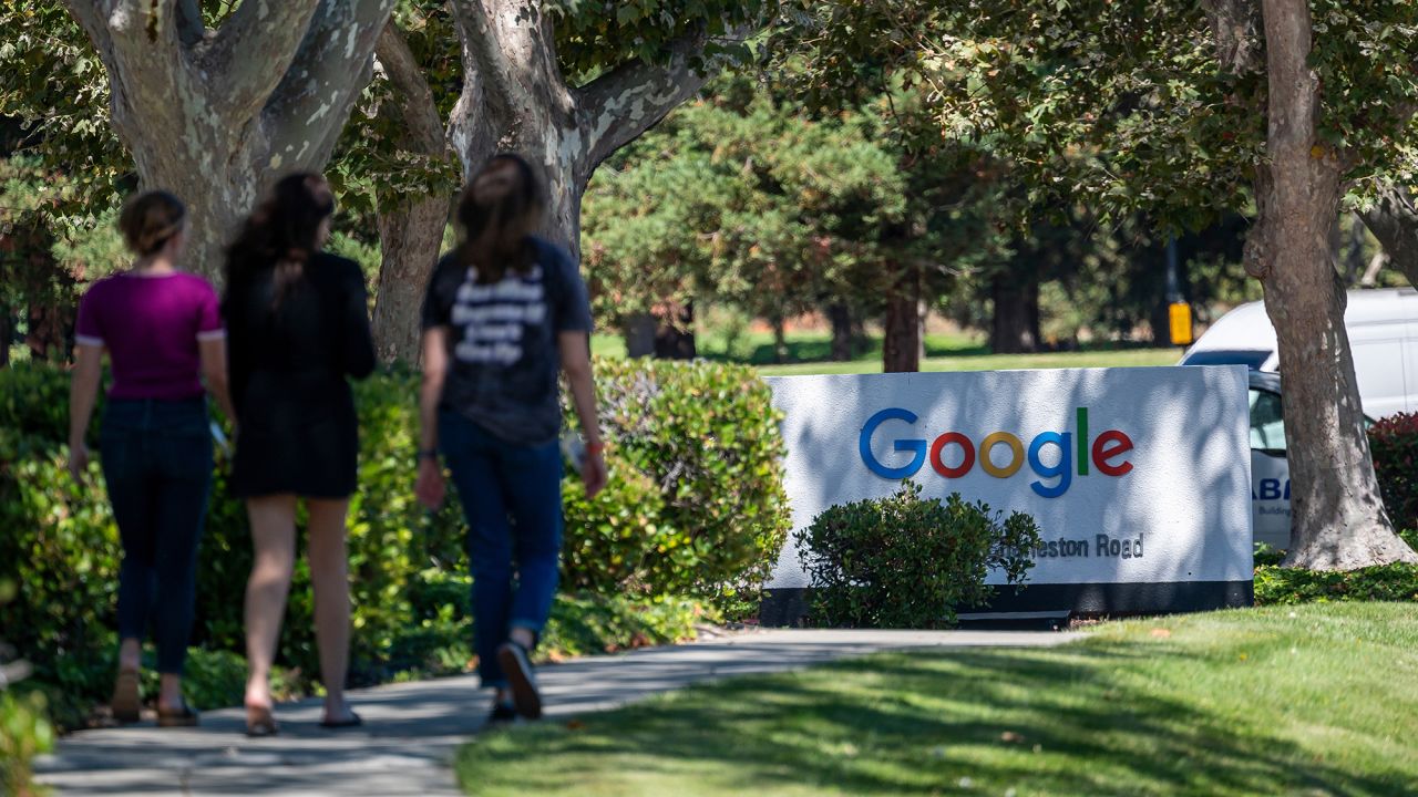 Signage at Google headquarters in Mountain View, California, on Wednesday, Aug. 14, 2024.