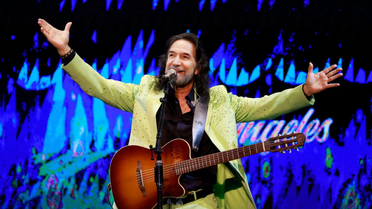 Mexican singer Marco Antonio Solis performs onstage during the Eternamente Agradecido World Tour 2024 at the Intuit Center in Inglewood, California, on August 18, 2024. (Photo by Michael Tran / AFP) (Photo by MICHAEL TRAN/AFP via Getty Images)