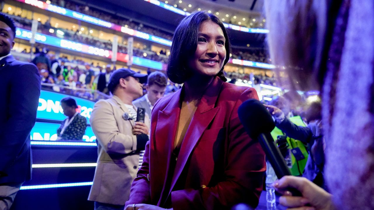 Influencer Deja Foxx during the Democratic National Convention (DNC) at the United Center in Chicago, Illinois, US, on Monday, Aug. 19, 2024.