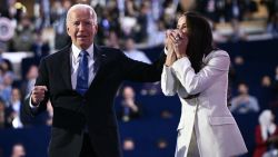 Ashley Biden welcomes her father, US President Joe Biden, to the stage on the first day of the Democratic National Convention (DNC) at the United Center in Chicago, Illinois, on August 19, 2024. Vice President Kamala Harris will formally accept the party's nomination for president at the DNC which runs from August 19-22 in Chicago. (Photo by Brendan SMIALOWSKI / AFP) (Photo by BRENDAN SMIALOWSKI/AFP via Getty Images)