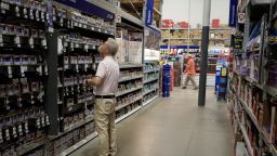 A customer shops in a Lowe's home improvement store in Los Angeles on August 20.