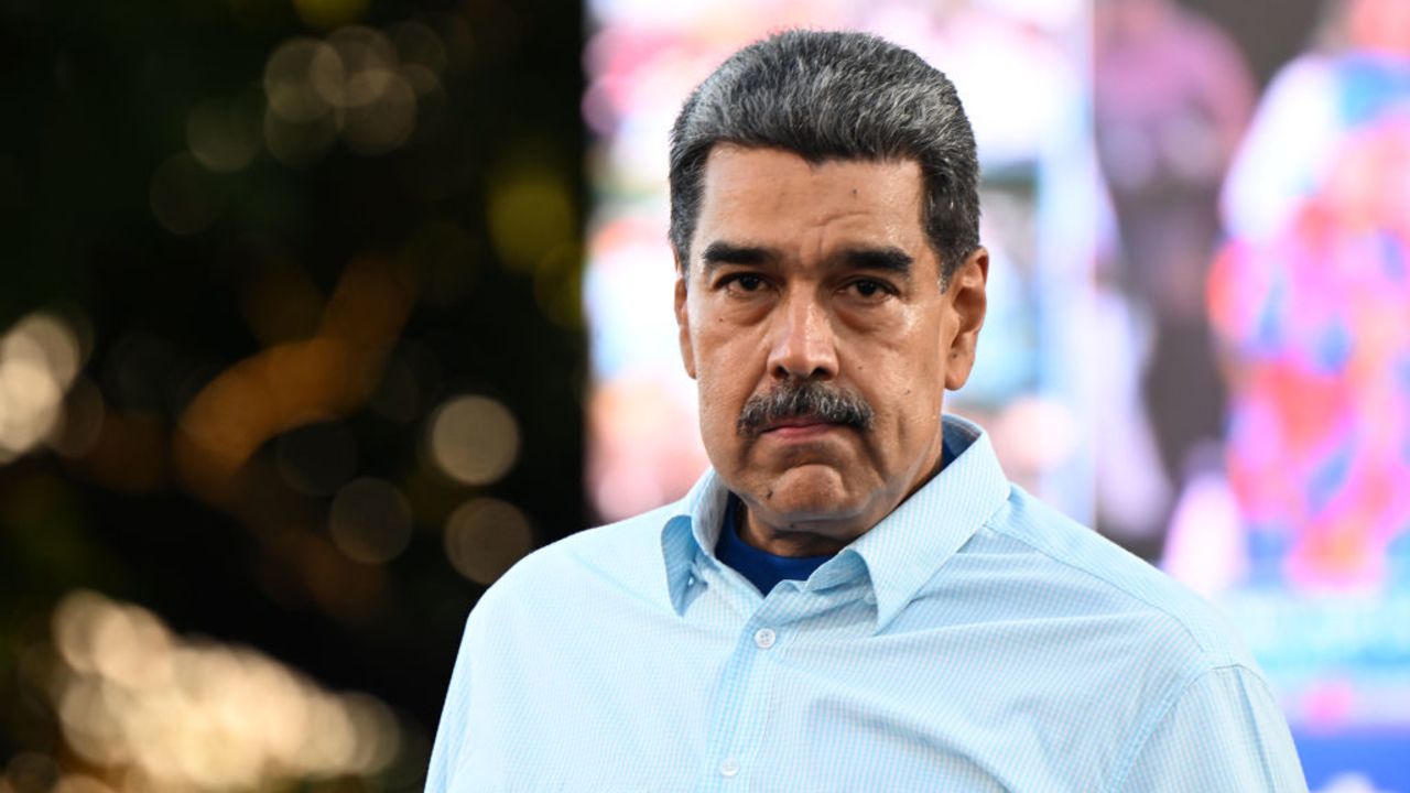 CARACAS, VENEZUELA - AUGUST 17: Incumbent President of Venezuela Nicolás Maduro looks forward during the 'Gran Marcha Mundial por la Paz' ing incumbent president Maduro on August 17, 2024 in Caracas, Venezuela. President Maduro was declared as the winner of the 2024 presidential election over his rival, Edmundo Gonzalez. The result has been questioned by the opposition and internationally. According to the opposition leader Maria Corina Machado, the result announced by the 'Consejo Nacional Electoral' (CNE) does not reflect the decision made by the Venezuelans during the election. (Photo by Alfredo Lasry R/Getty Images)