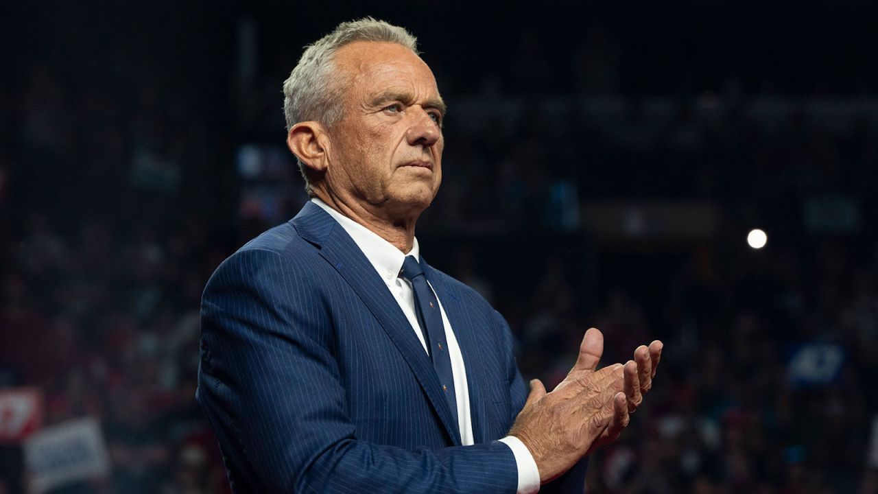 Robert F. Kennedy Jr. listens during a campaign rally for Republican presidential nominee, Donald Trump, in Glendale, Arizona, on August 23.