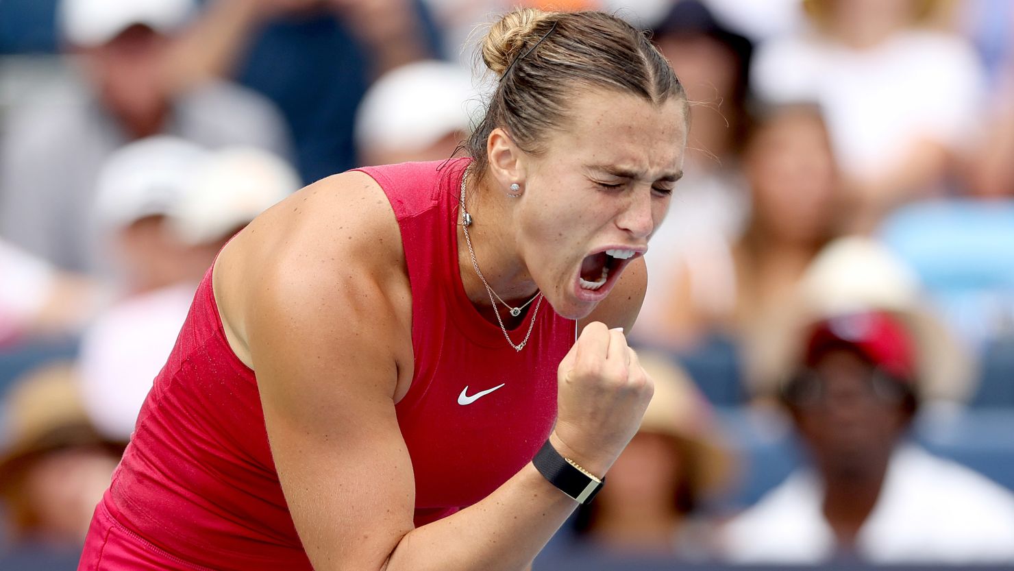 Aryna Sabalenka will face Jessica Pegula on Monday.