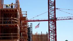 LOS ANGELES, CALIFORNIA - AUGUST 20:  Construction continues on a mixed-use apartment complex that will hold more than 700 units of housing and 95,000 square feet of commercial space on August 20, 2024 in Los Angeles, California. (Photo by Mario Tama/Getty Images)