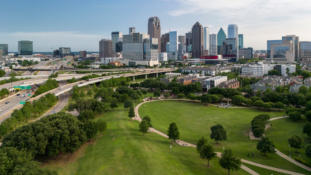 Texas Central is planning to build a 240-mile link between Dallas (pictured) and Houston.