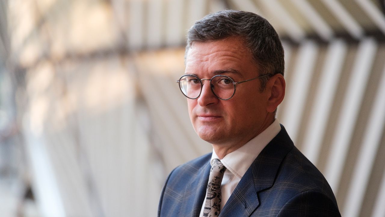 Ukrainian Minister of Foreign Affairs Dmytro Kuleba photographed before a meeting of foreign ministers in Brussels, Belgium on August 29