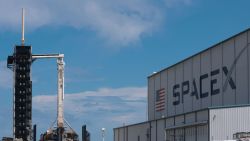 CAPE CANAVERAL, FLORIDA - AUGUST 26: SpaceX's Polaris Dawn Falcon 9 rocket sits on Launch Complex 39A of NASA's Kennedy Space Center on August 26, 2024 in Cape Canaveral, Florida. The Polaris Dawn mission is a private spaceflight backed by Jared Isaacman, the billionaire founder of payments platform company Shift4. During the mission, the astronauts will attempt the first spacewalk by a private company. The launch is scheduled for Tuesday, Aug. 27, at 3:38 and has a four-hour window. (Photo by Joe Raedle/Getty Images)