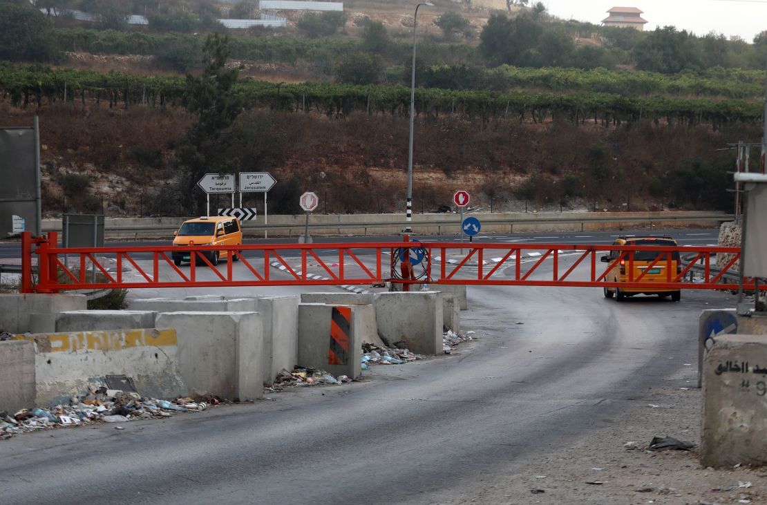 The Israeli army blocks all entrances to the city of Hebron on Saturday.