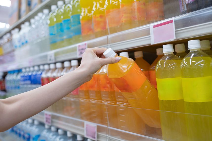 Many brightly colored drinks contain synthetic food colors.