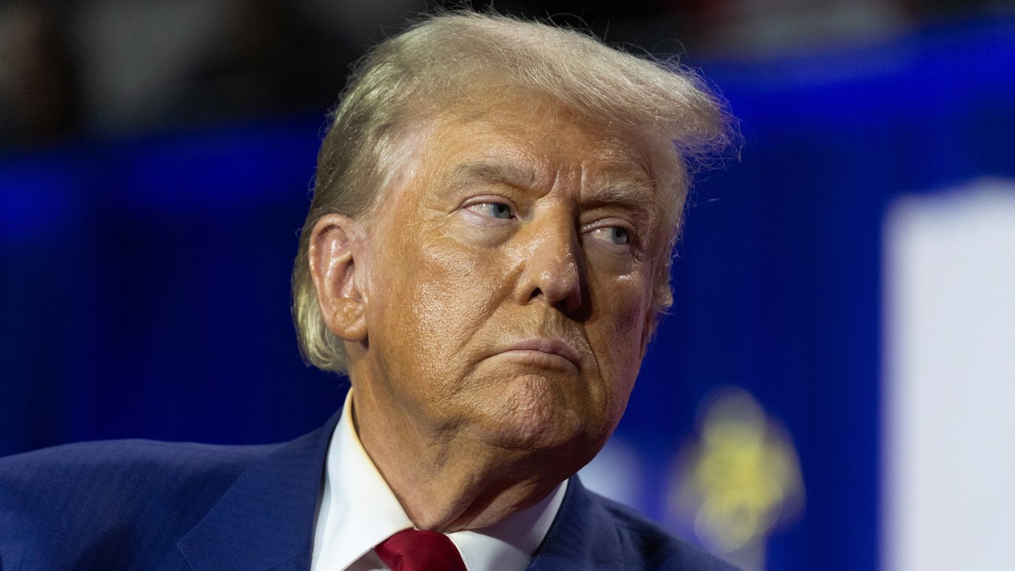 Former President Donald Trump holds a town hall campaign event on August 29, 2024, in La Crosse, Wisconsin.