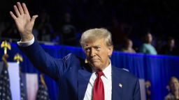 LA CROSSE, WISCONSIN - AUGUST 29: Republican presidential nominee, former U.S. President Donald Trump greets supporters following a town hall campaign event on August 29, 2024 in La Crosse, Wisconsin. Trump is campaigning in key battleground states ahead of the November presidential election. (Photo by Scott Olson/Getty Images)