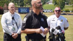 WINDER, GEORGIA - SEPTEMBER 4: Barrow County Sheriff Jud Smith speaks to the media after a shooting at Apalachee High School on September 4, 2024 in Winder, Georgia. Multiple fatalities and injuries have been reported and a suspect is in custody according to authorities. (Photo by Megan Varner/Getty Images)