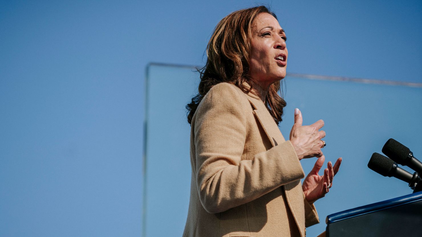 Vice President Kamala Harris made a campaign stop at the Throwback Brewery on September 4, 2024, in North Hampton, New Hampshire.