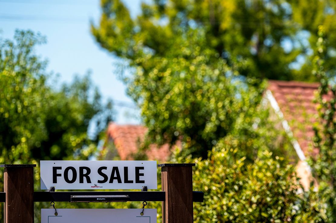 A "For Sale" sign in front of a home in San Jose, California, on September 5, 2024.