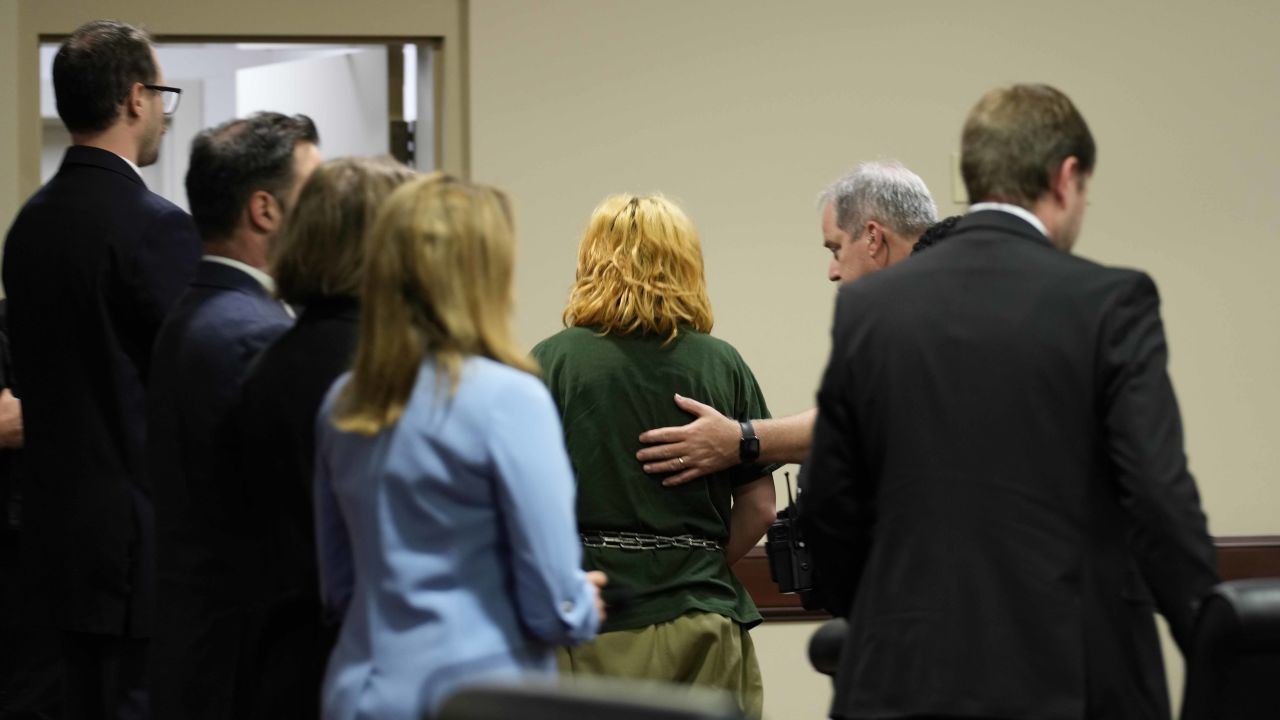 WINDER, GEORGIA - SEPTEMBER 6: Suspected gunman Colt Gray leaves the the Barrow County courthouse after his first appearance for the Wednesday shooting at Apalachee High School, on September 6, 2024, in Winder, Georgia. Gray has been charged as an adult with four counts of murder in the deaths of students Mason Schermerhorn and Christian Angulo, both 14, and teachers Richard Aspinwall, 39, and Cristina Irimie, 53. (Photo by Brynn Anderson-Pool/Getty Images)