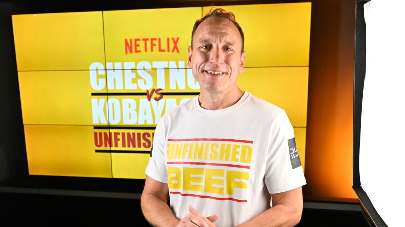 Joey Chestnut breaks his own world record in hot dog eating