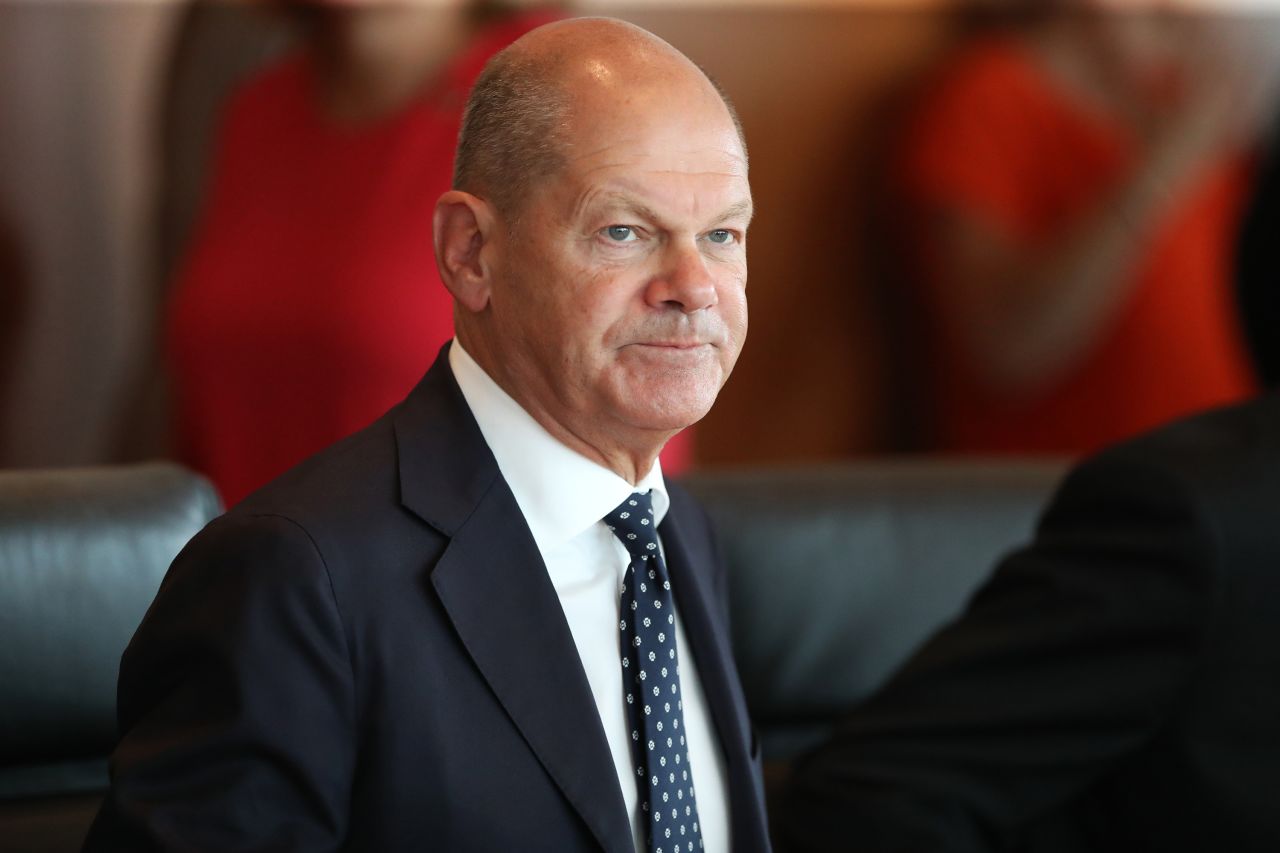 German Chancellor Olaf Scholz attends a cabinet meeting on September 4 in Berlin.