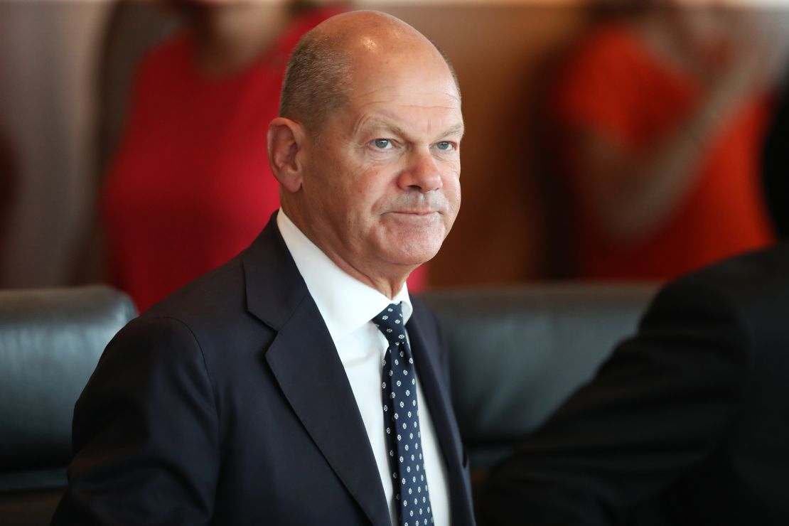 German Chancellor Olaf Scholz attends a cabinet meeting on September 4, 2024, in Berlin, Germany.