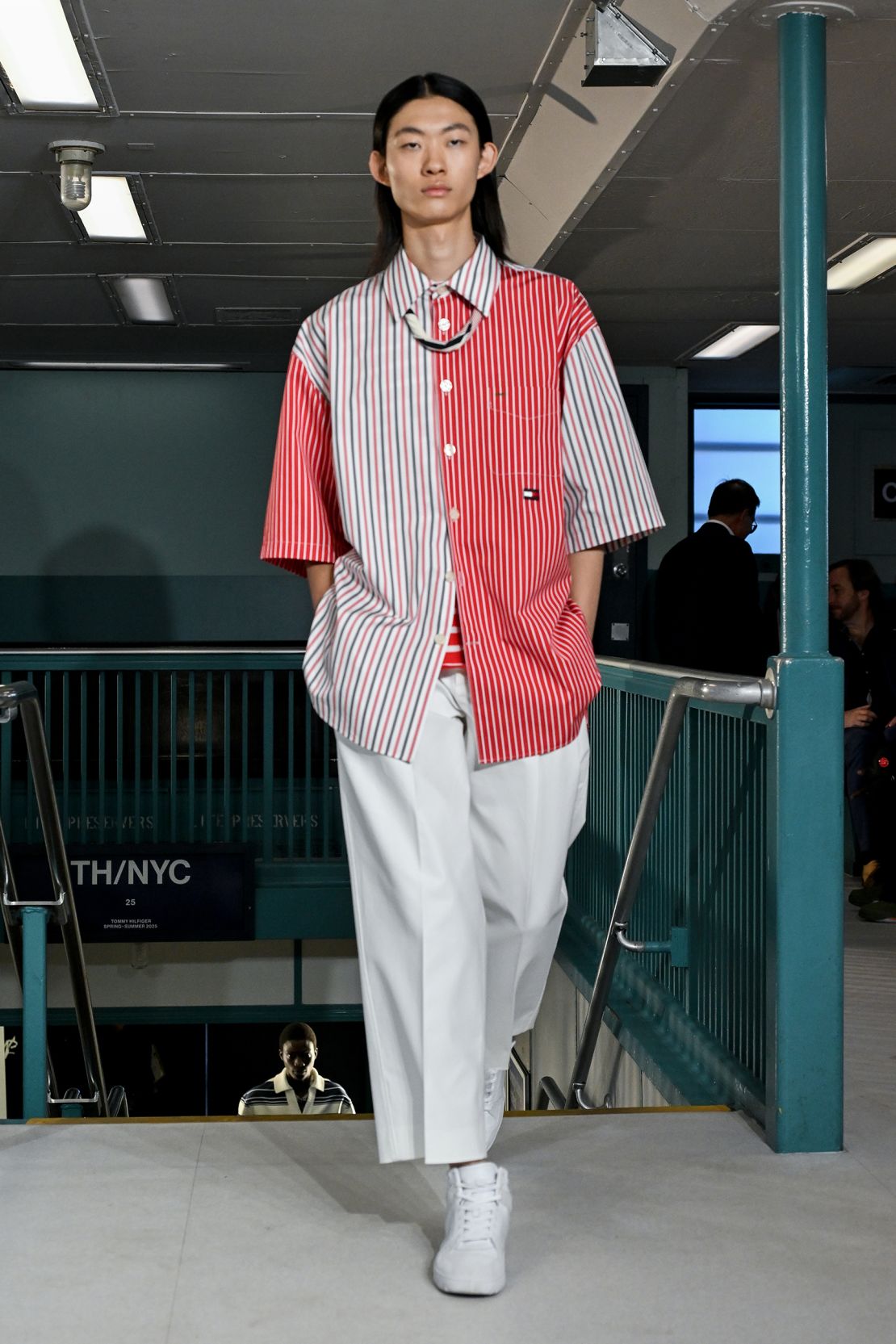 Tommy Hilfiger's latest collection was a new take on nautical preppy style with oversized and casual silhouettes.