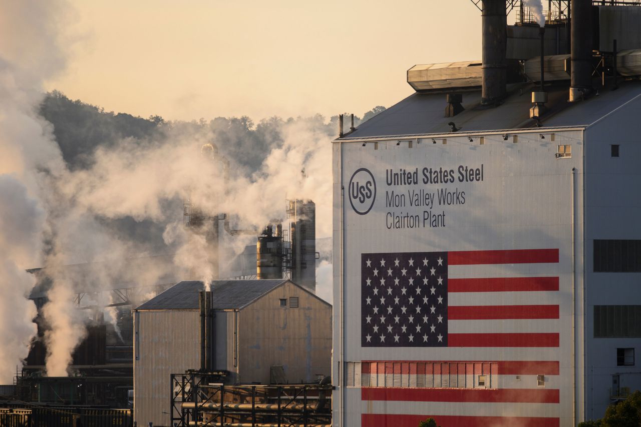 US Steel's Clairton Coke Works facility is pictured in Clairton, Pennsylvania, on September 9.