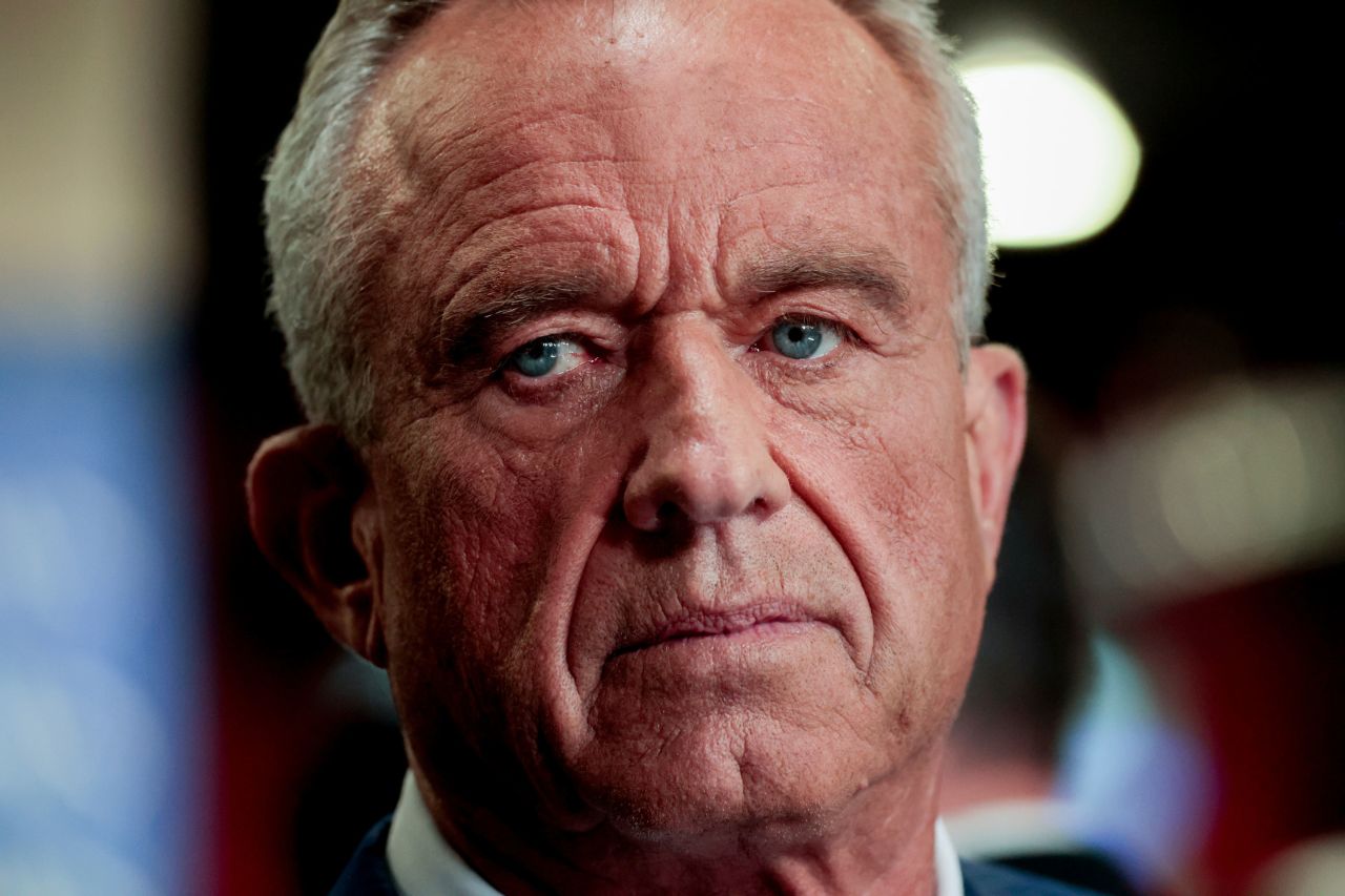 Robert F. Kennedy Jr. is seen in the spin room ahead of the second presidential debate in Philadelphia on September 10.