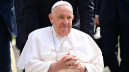 Pope Francis arrives for a visit to Saint Theresa's Home, a Catholic nursing home, in Singapore on September 13, 2024. (Photo by Tiziana FABI / AFP) (Photo by TIZIANA FABI/AFP via Getty Images)