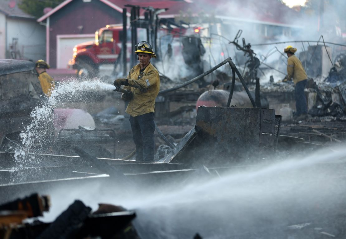 The Boyles Fire near Clearlake, California, has destroyed dozens of homes.