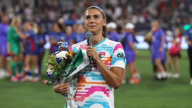 Alex Morgan: US soccer legend waves goodbye after playing the final minutes of his remarkable career