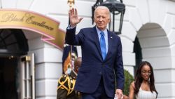 WASHINGTON, DC - SEPTEMBER 13: U.S. President Joe Biden arrives for a brunch held to celebrate Black Excellence on the South Lawn of the White House on September 13, 2024 in Washington, DC. President Biden hosted the brunch during the Congressional Black Caucus Foundation's annual Legislative Conference week to recognize achievements in the Black community. (Photo by Anna Rose Layden/Getty Images)