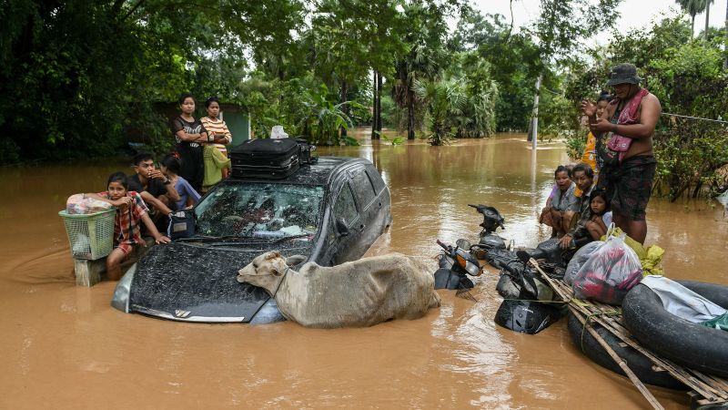 Ciclone Yagi deixa pelo menos 74 mortos em Mianmar após inundações e deslizamentos de terra