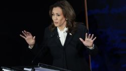 PHILADELPHIA, PENNSYLVANIA - SEPTEMBER 10: Democratic presidential nominee, U.S. Vice President Kamala Harris, debates Republican presidential nominee, former U.S. president Donald Trump, for the first time during the presidential election campaign at The National Constitution Center on September 10, 2024 in Philadelphia, Pennsylvania. After earning the Democratic Party nomination following President Joe Biden’s decision to leave the race, Harris faced off with Trump in what may be the only debate of the 2024 race for the White House. (Photo by Win McNamee/Getty Images)